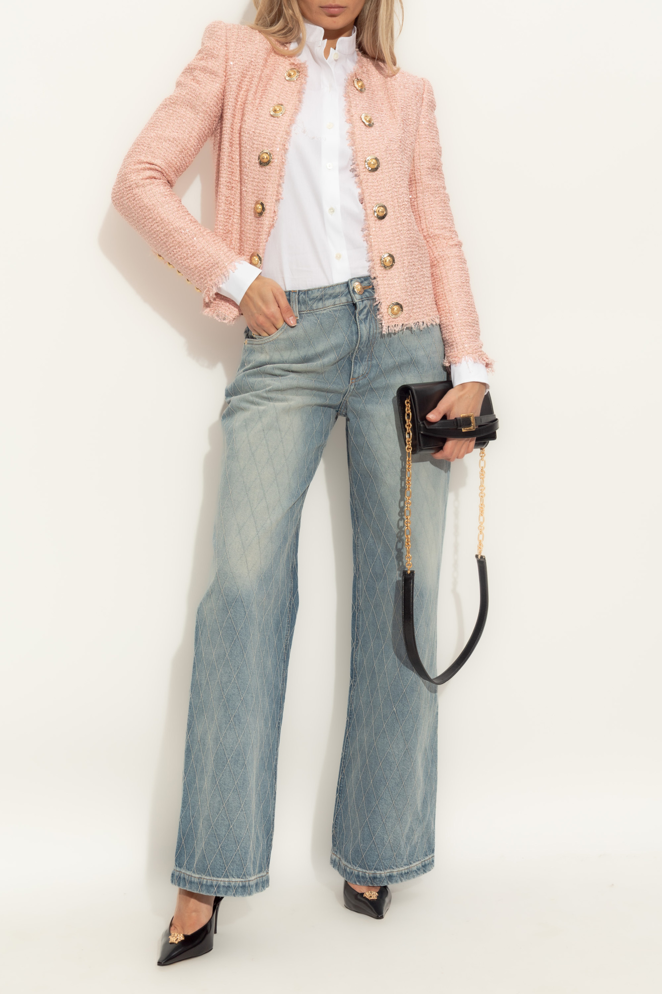 【関税込み】Balmain ピンク フリンジ テーラードジャケット Pink Sequin blazer Balmain - Vitkac AS